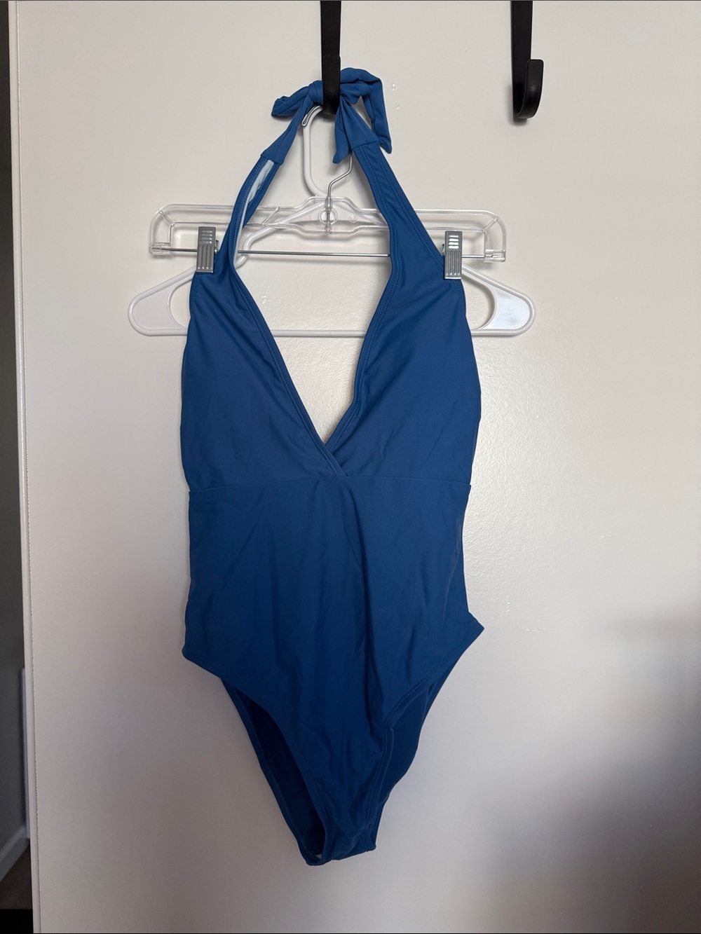 Cupshe Deep Blue Halter One-Piece Swimsuit